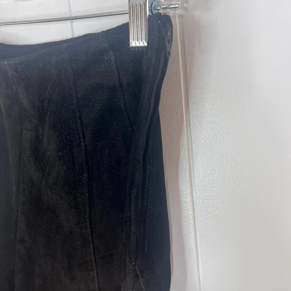 Vintage Wilson Leather Suede Black Side Zip Pants with Stirups SZ 4 - Picture 3 of 8